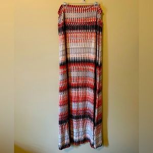 Cynthia Rowley Maxi Skirt Stretchy Summer Boho Fold Over Size Small